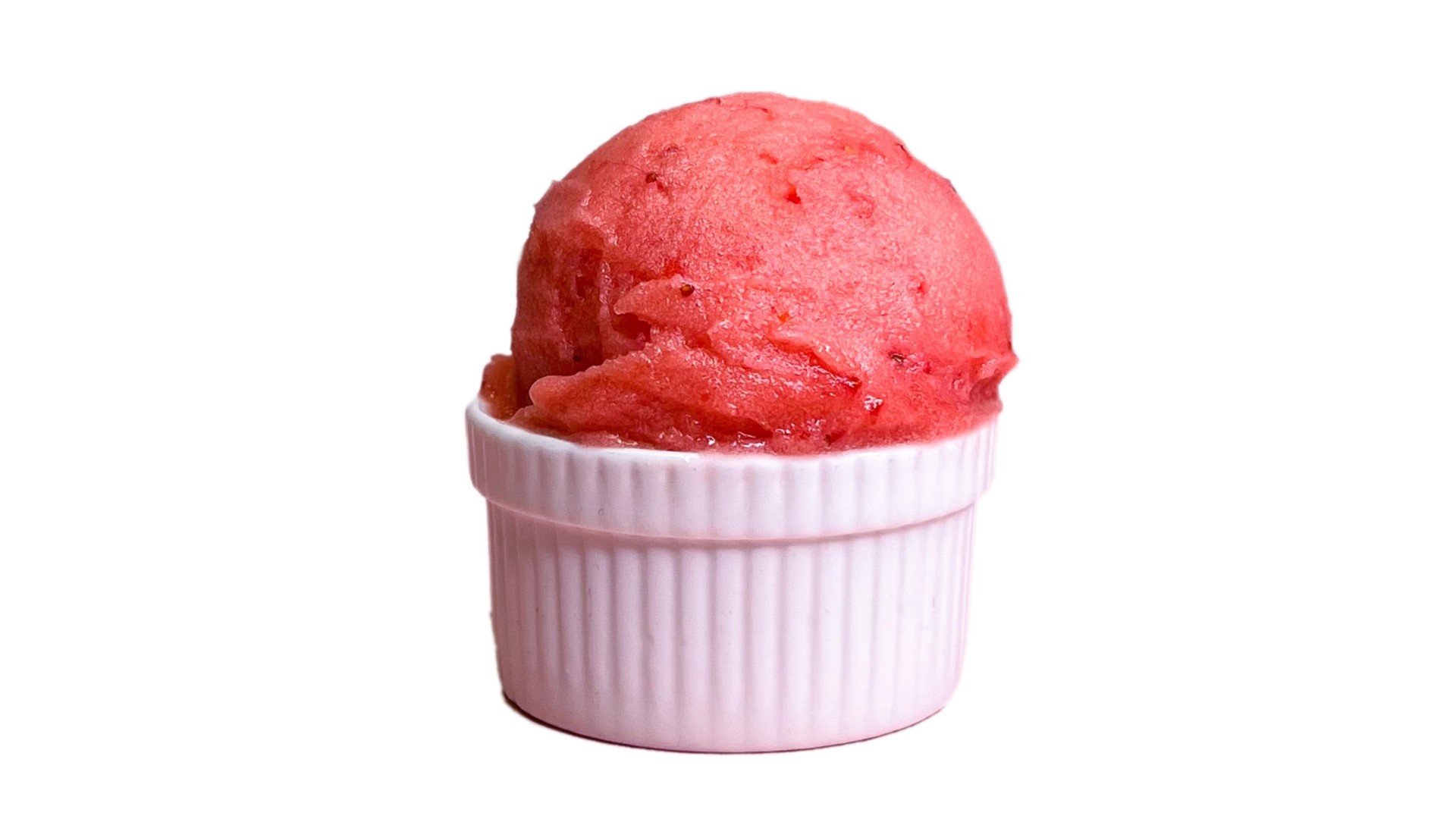 Jordgubb-sorbetglass-gelato